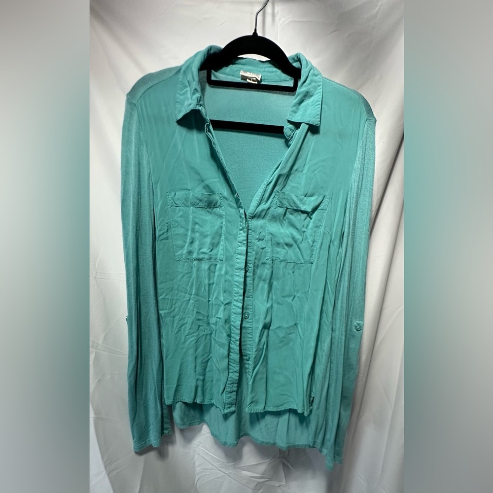 Converse One Star Woman’s Button-Down Long Sleeve Top Shirt